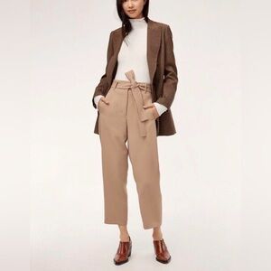 Aritzia Wilfred - Feuille Ultra High Rise Paperbag Belt Pants